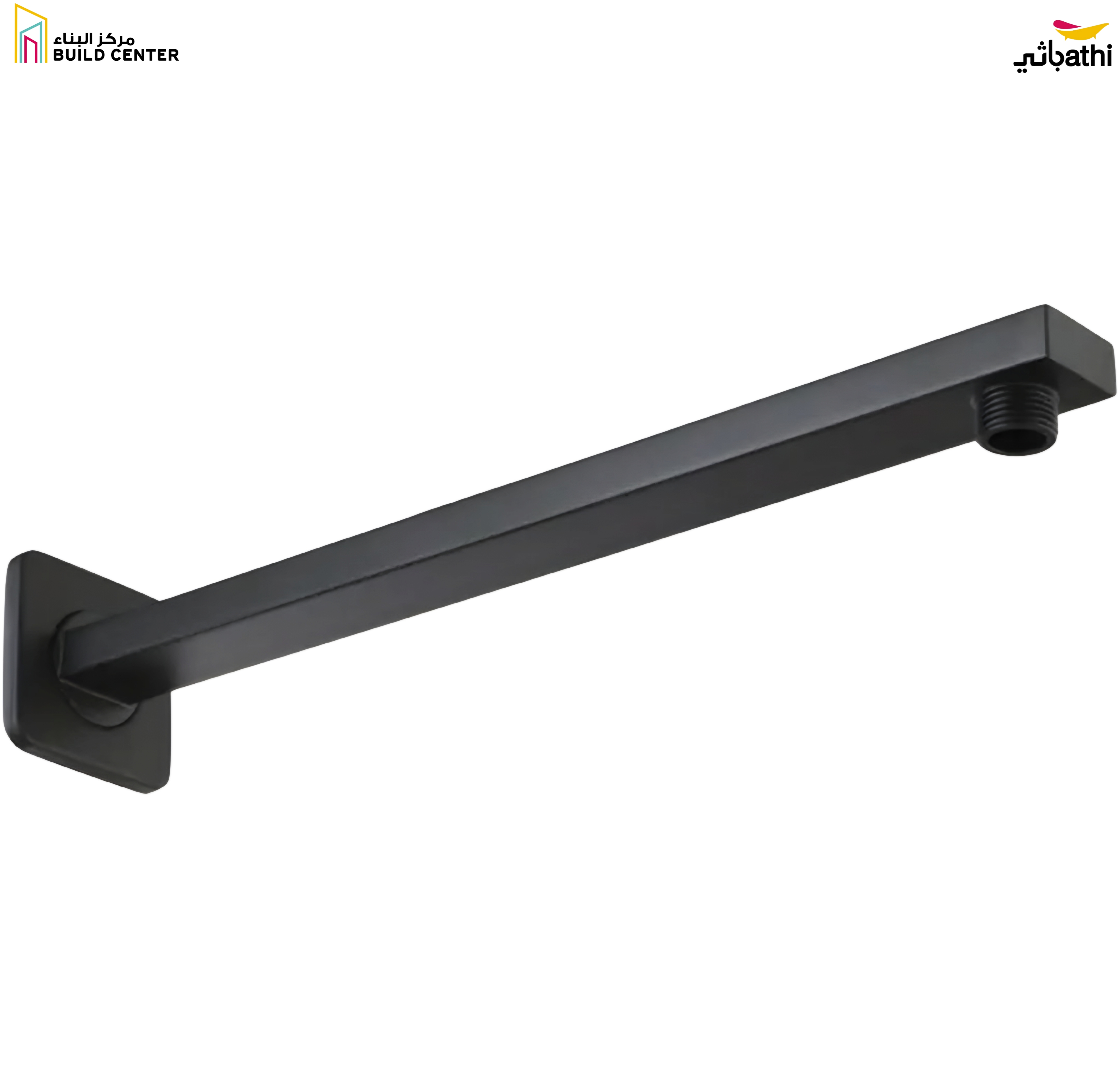 AGSR-01 Square Shower Rod - Mat Black