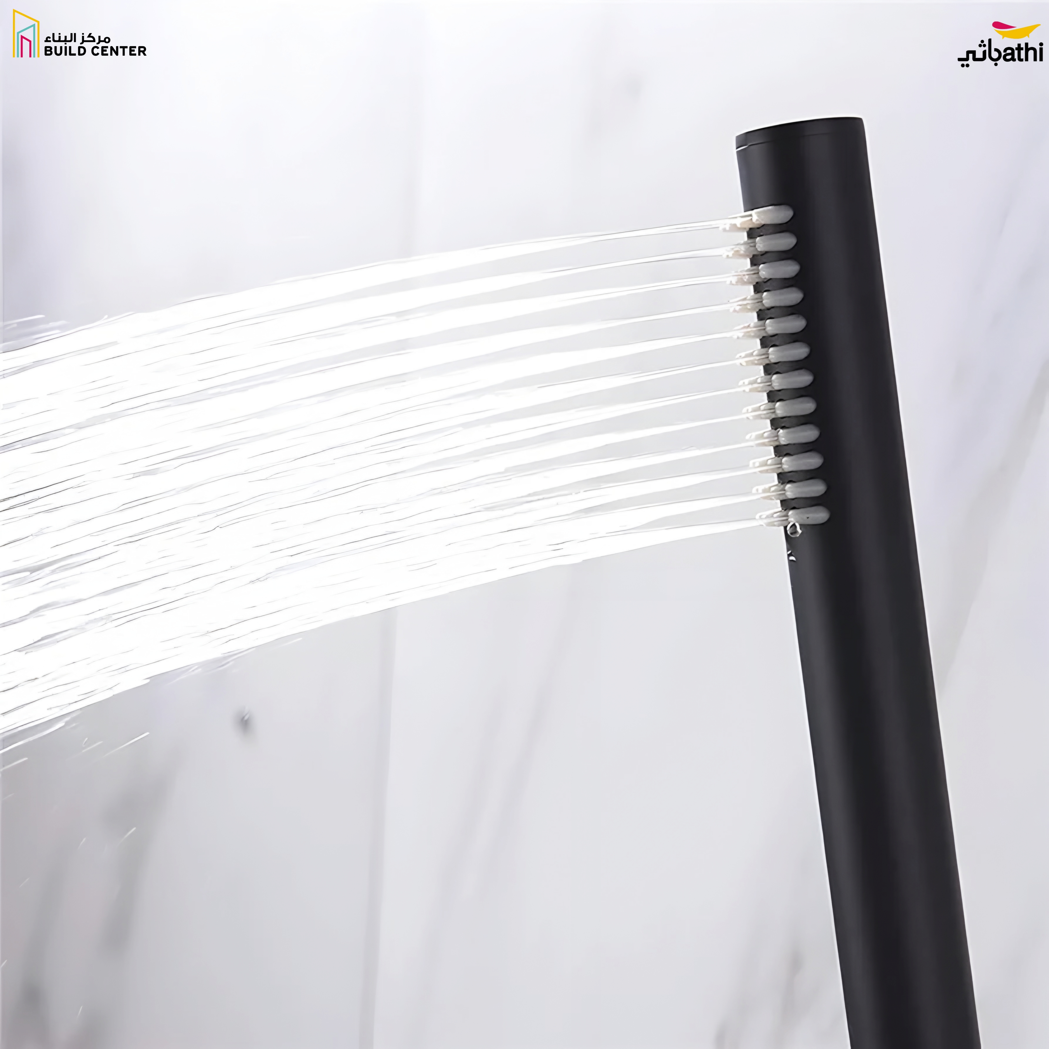 82817PVC Round Shwr Hand+Pvc Hose+Holder Black